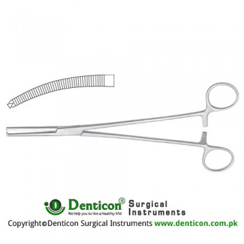 Holzbach Hysterectomy Forcep Curved Stainless Steel, 24.5 cm - 9 3/4"